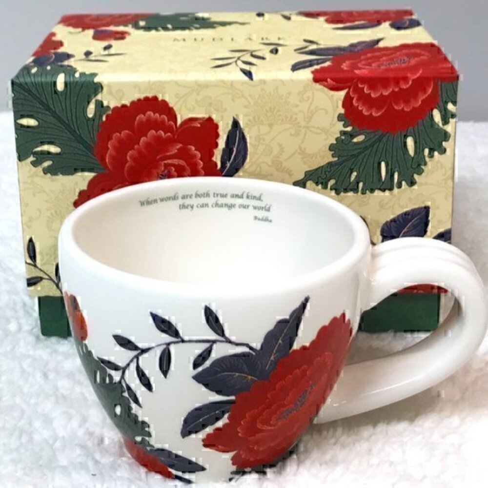 Mudlark "Asian Poppies" Handcrafted Mug